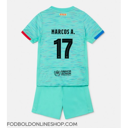 Barcelona Marcos Alonso #17 Tredje trøje Børn 2023-24 Kortærmet (+ Korte bukser)